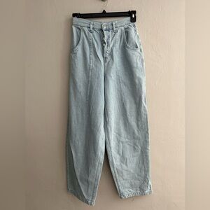 TOPSHOP Ballon Jeans high waisted W36L30 light blue wash